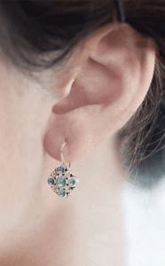 Victorian Earrings Blue Topaz