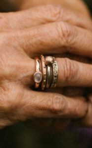 Secret Scarab Oval Moonstone Red Gold Ring