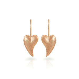 Bewitched rose gold heart earrings by Scarab Jewellery Studio