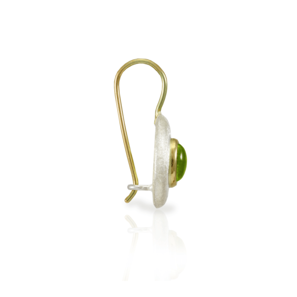 Side view - E37 Surfboard Peridot Earrings