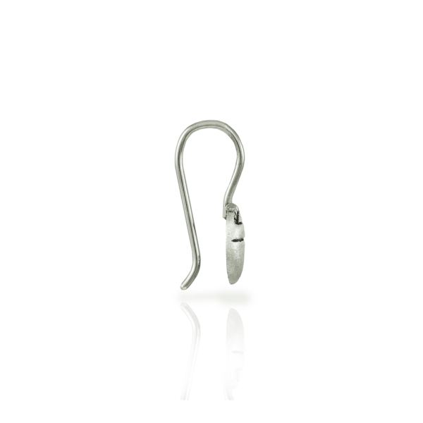 Side view of silver Scarab Beetle Earring by Scarab jewellery Studio