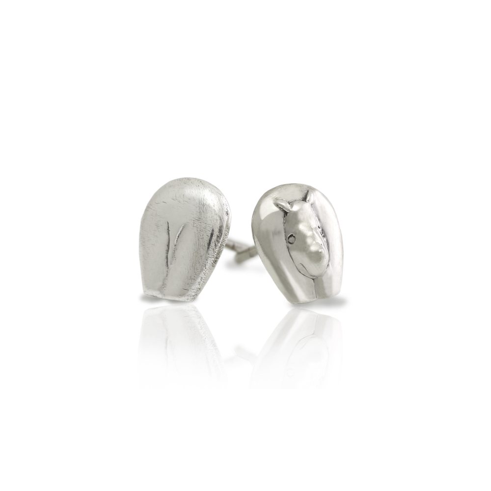 Silver African Rhino Earrings by Scarab Jewellery Studio