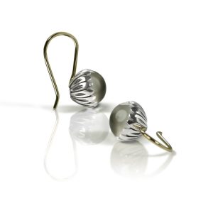 Daisy Moonstone Cabochon Drop Earrings by Scarab Jewellery Studio