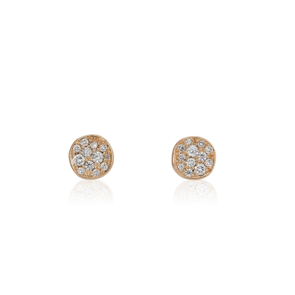 Gold Bean Diamond Earrings