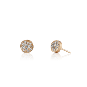 Gold Bean Diamond Earrings