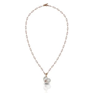 Rose Quartz Silver Heart Locket Necklace by Scarab Jewellery Studio