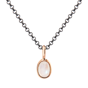 Rose Gold Scarab Moonstone Pendant by Scarab Jewellery Studio