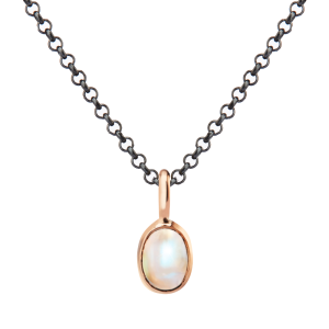 Rose Gold Scarab Rainbow Moonstone Pendant by Scarab Jewellery Studio