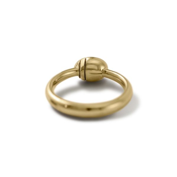 underside of Secret Scarab Oval gemstone Gold Ring by Scarab Jewellery Studio