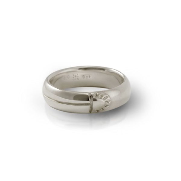 Scarab Mens Solid Silver Comfort Band by Scarab Jewellery Studio