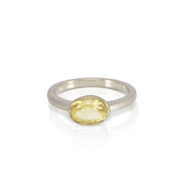 Nefertiti Heliodor Gemstone Engagement Ring by Scarab Jewellery Studio