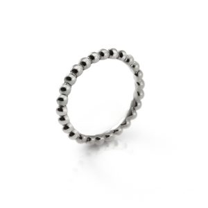 Scalloped Silver Ball Eternity Ring by Scarab Jewellery Studio
