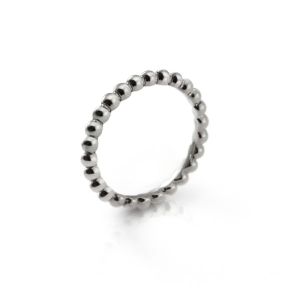 Scalloped Silver Ball Eternity Ring by Scarab Jewellery Studio