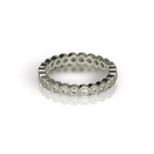White Gold Diamond Eternity Ring by Scarab Jewellery Studio