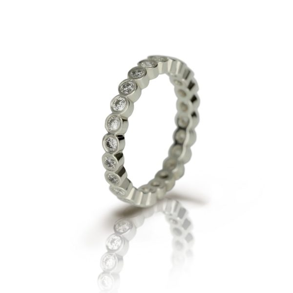 White Gold Diamond Eternity Ring by Scarab Jewellery Studio