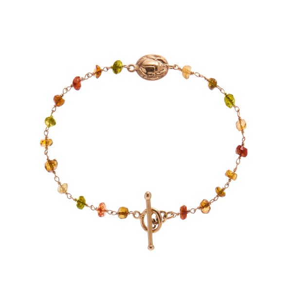 Gold Wirework Tourmaline Bracelet