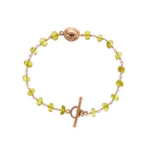 Gold Peridot Wirework Bracelet