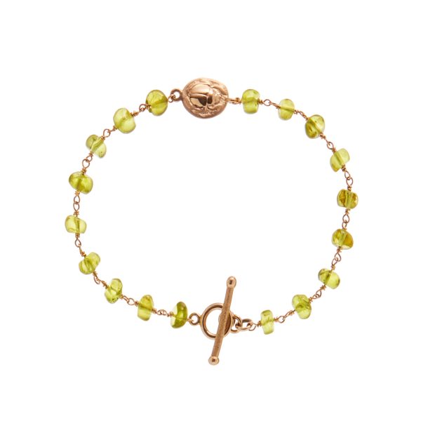 Gold Peridot Wirework Bracelet