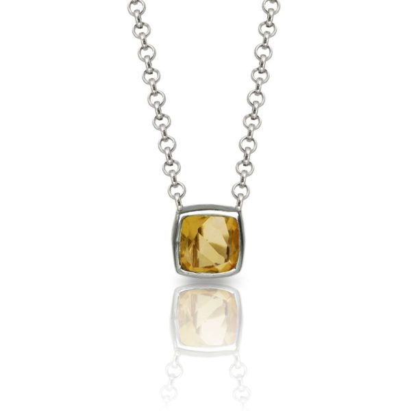 Citrine Silver Pendant P64 by Scarab Jewellery Studio London