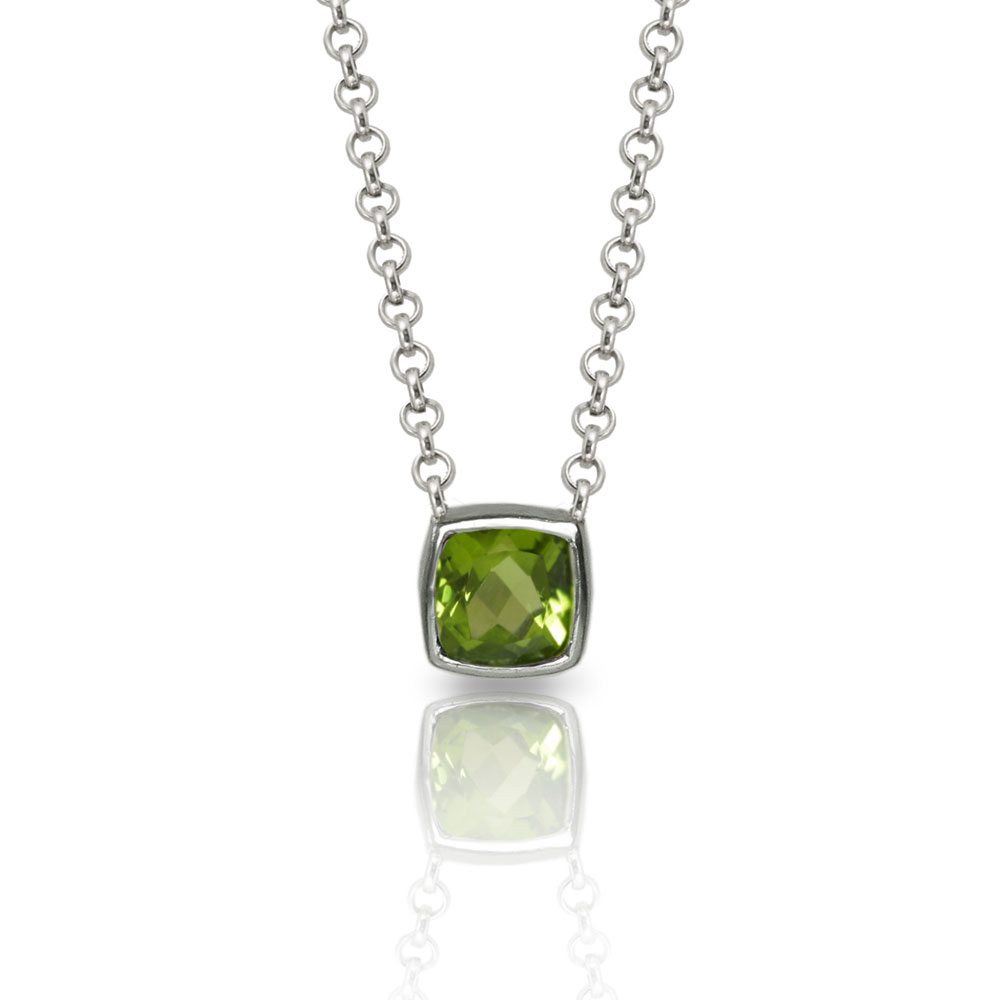 Peridot Silver Pendant P64 by Scarab Jewellery Studio London