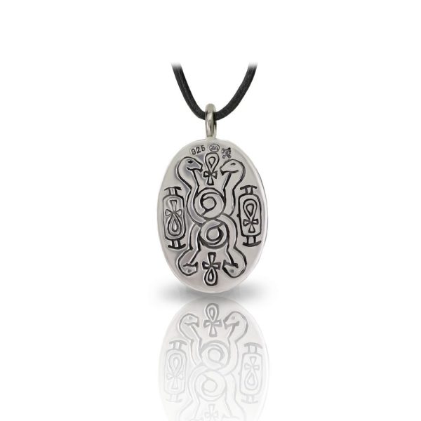 Large silver scarab pendant Back by Scarab Jewellery Studio