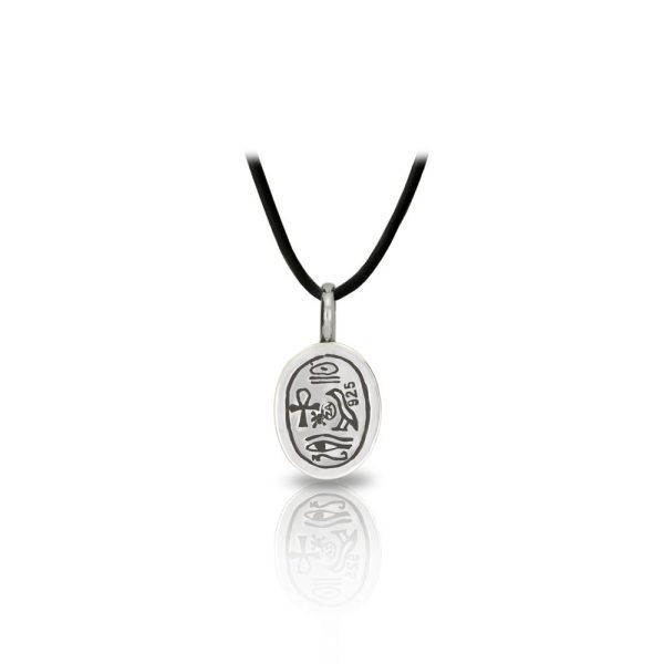 Egyptian Silver Scarab Pendant Back by Scarab Jewellery Studio