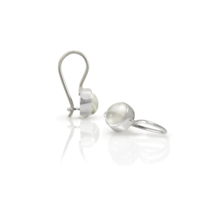 silver moonstone drop earrings by Scarab Jewellery Studio