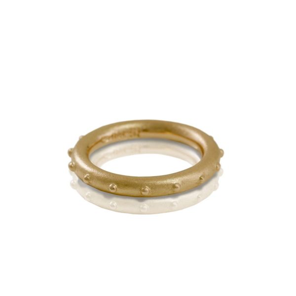 "Ballie" yellow gold ball ring by Scarab Jewellery Studio