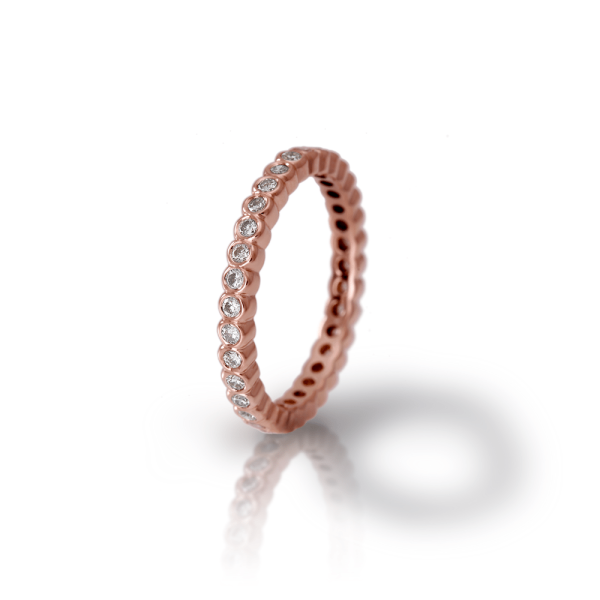Red Gold Diamond Eternity Band Model RG94 - Scarab Jewellery Studio
