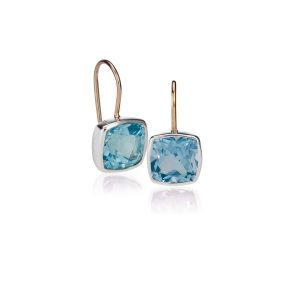 Sky Blue Topaz Boxy Earrings