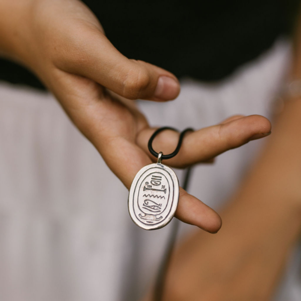 Large Silver Scarab Pendant - Image 5