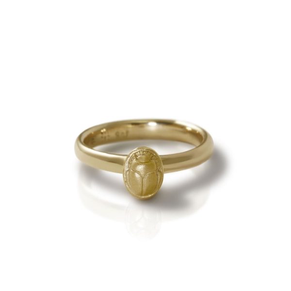 Tiny Scarab Gold Ring