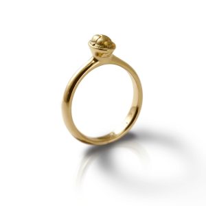 Tiny Scarab Gold Ring