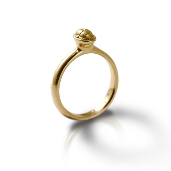 Tiny Scarab Gold Ring