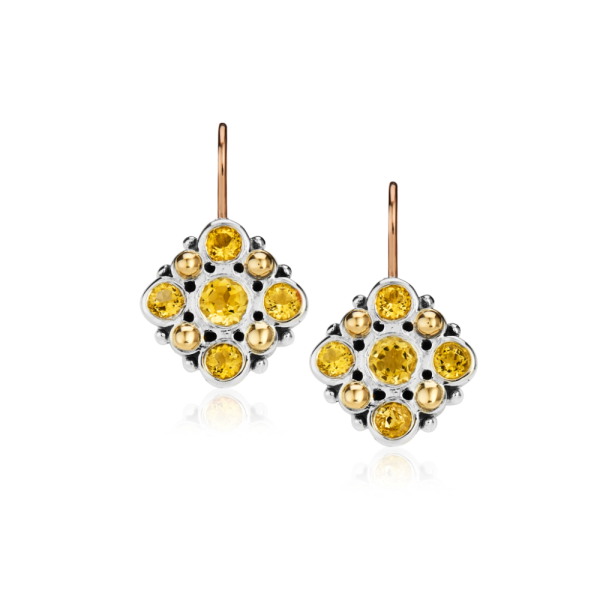 Victorian Earrings Citrine by Scarab Jewellery Studio