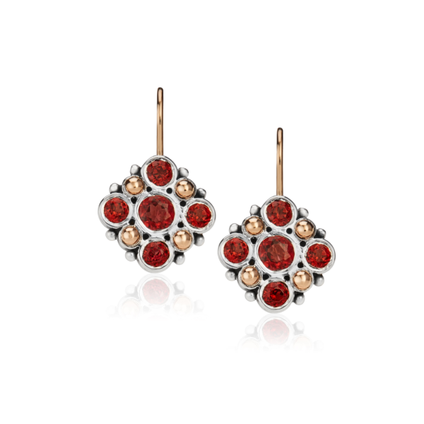 Victorian Earrings Garnet by Scarab Jewellery Studio