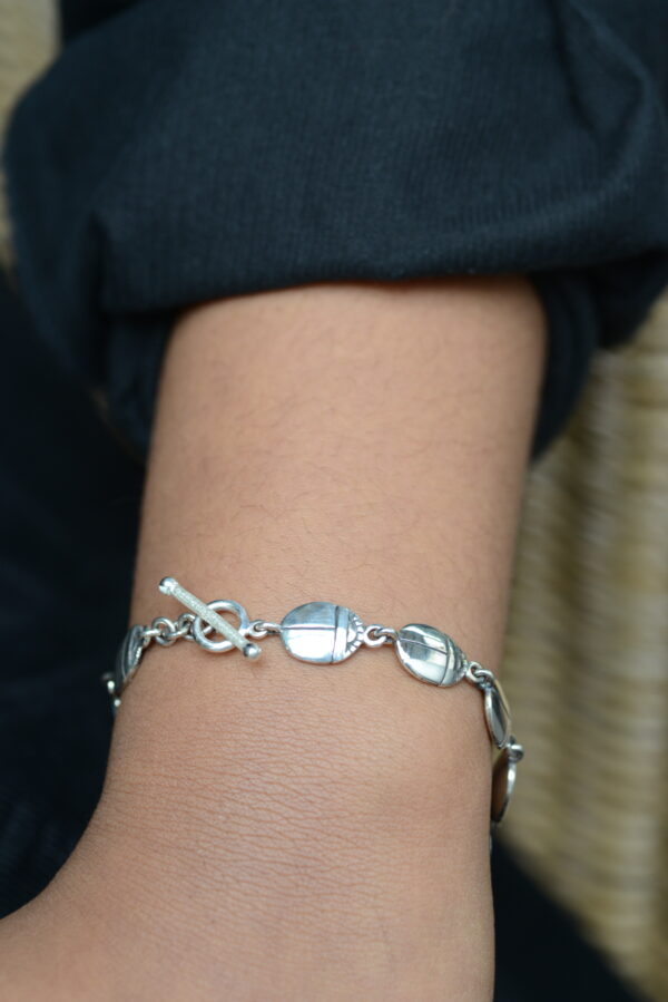 Medium sized Egyptian Scarab Bracelet - Image 2