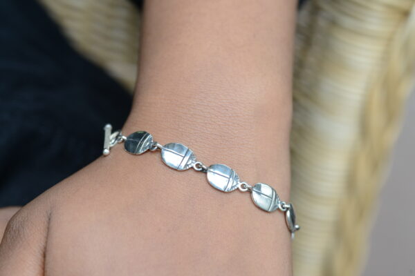 Medium sized Egyptian Scarab Bracelet - Image 3