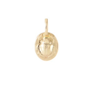small yellow gold jubilee rune scarab pendant