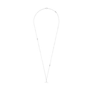 Double silver chain with chubby scarab charms