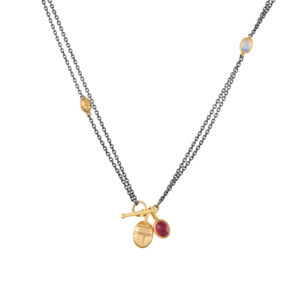 Solid rose gold original detailed Scarab pendant with hieroglyphics