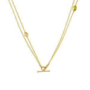 Double gold chain with Scarab charms