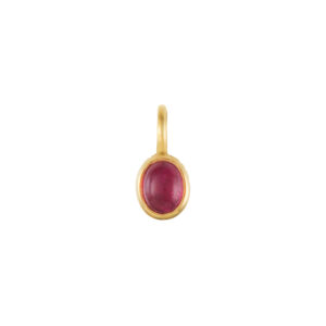 Yellow gold Pink Tourmaline secret scarab pendant