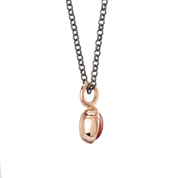 Rose gold Scarab Garnet pendant - Image 2