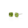 Peridot Stud Earrings set in Silver by Scarab Jewellery Studio