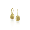 Tiny Scarab Earrings in solid yellow gold by Scarab Jewellery Studio