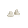 Tiny Valentine Hearts Earrings Silver by Scarab Jewellery Studio