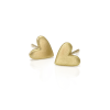 Tiny Valentine Hearts Earrings Gold by Scarab Jewellery Studio