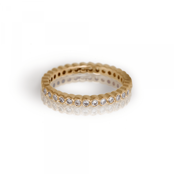 Yellow Gold Diamond Eternity Band Model RG94 - Scarab Jewellery Studio