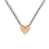 Rose Gold Heart Necklace with integrated blackened silver chain by Scarab Jewellery Studio - Jewellery South Africa